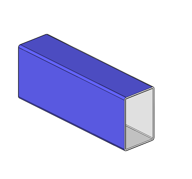 Rectangular Tube Painted